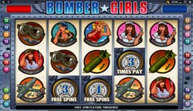 Bomber Girl Free Spins Triggered