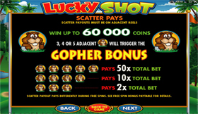 Lucky Shot PayTable 1