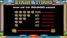 5x Stash Of The Titans On Paid line 1 - 20 Wins Up To 50,000