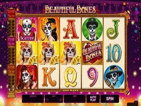 Beautiful Bones Slot Main Screen